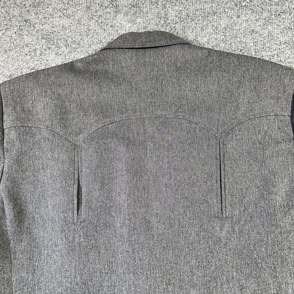 Vintage Circle S Blazer Jacket 44R Gray Smiley Western Cowboy Rodeo Made in USA - Picture 8 of 14
